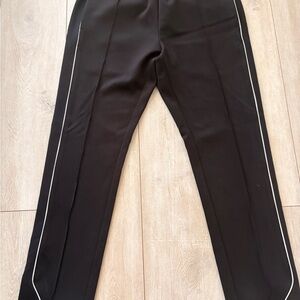 Black Men's Pants with White Trim